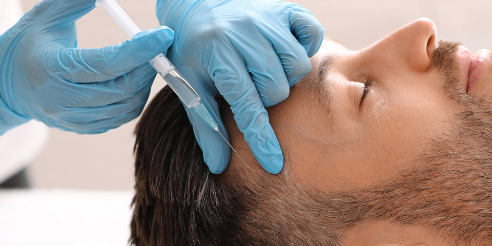 Young Man Getting Hair Treatment in Sycamore, IL | Nuvo Aesthetics Clinic