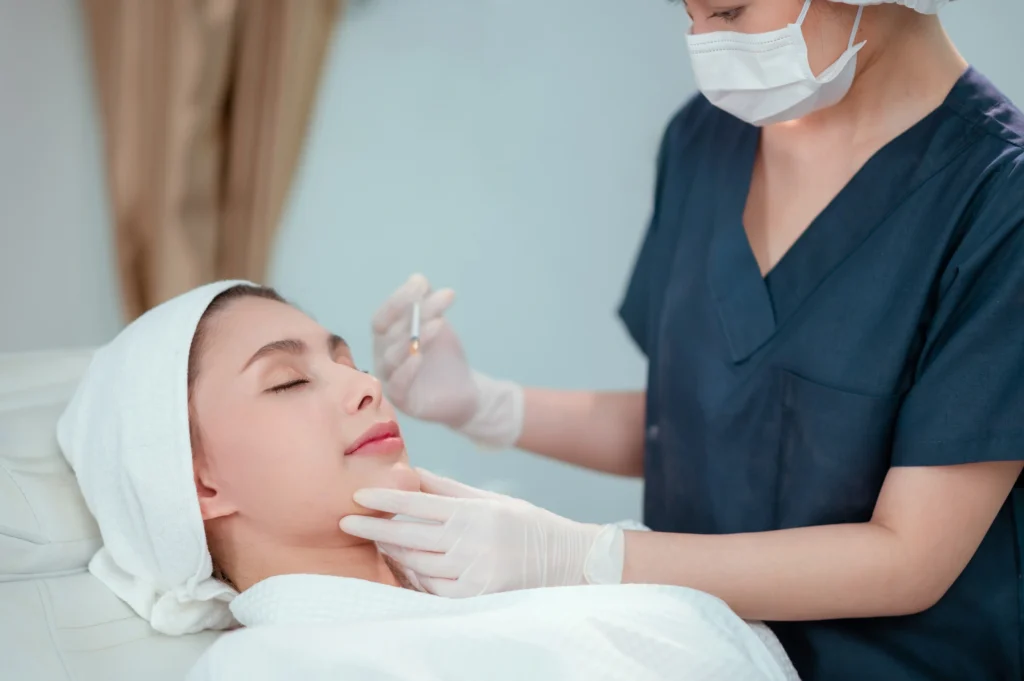 Young Female Getting Neurotoxins Treatment in Sycamore, IL | Nuvo Aesthetics Clinic