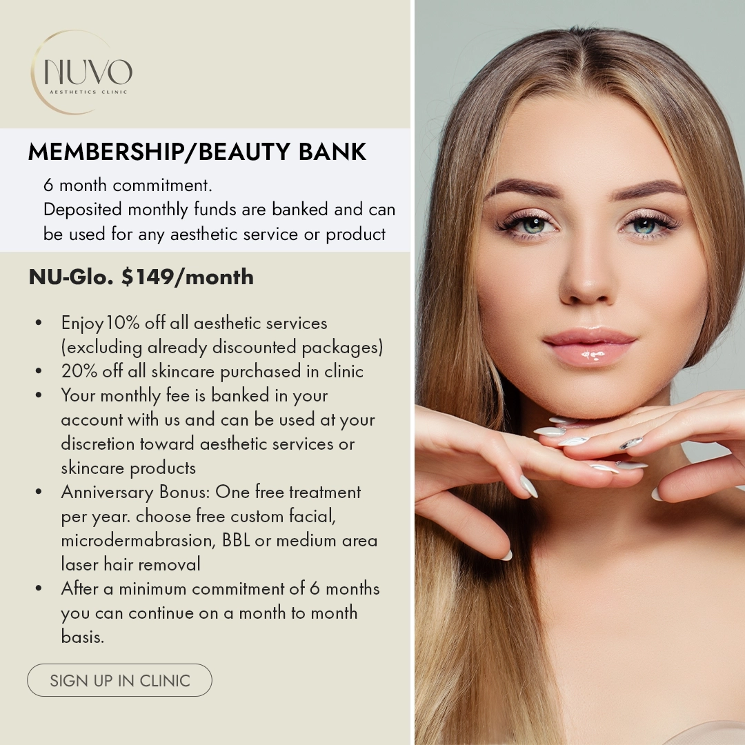 Membership And Beauty Bank Offer at Nuvo Aesthetics Clinic in Sycamore, IL