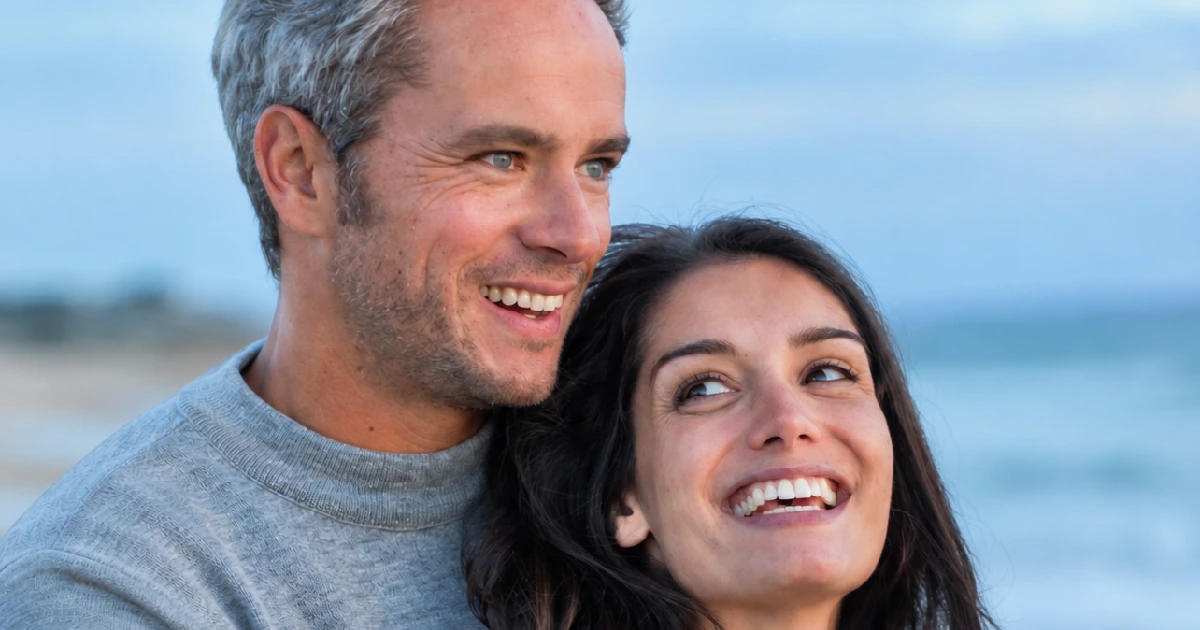 Beautiful Couple Representing Balanced Hormones With Bioidentical HRT by Nuvo Aesthetics Clinic in Sycamore, IL
